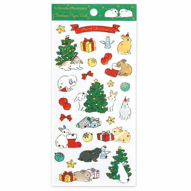 Schinako Moriyama washi sticker -Christmas tree-