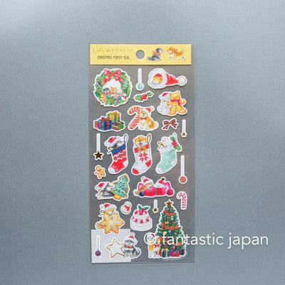 Murata Natsuka washi sticker -Shibaken and Christmas-