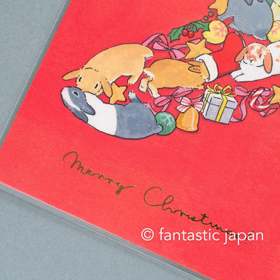 Schinako Moriyama post card -Christmas socks-