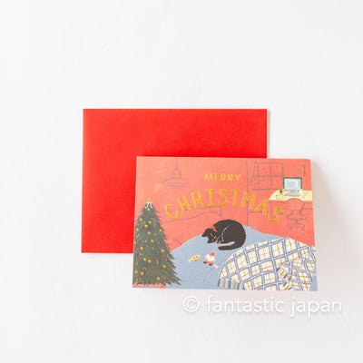 Christmas pop card / Mischievous Cat -Computer-