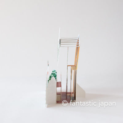 Christmas card Pop-up card -Snowman at the Window-