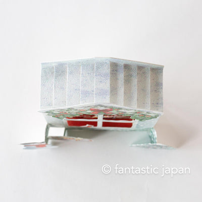 Christmas card Pop-up card -Snowman at the Window-