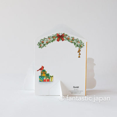 Christmas card Pop-up card -Snowman at the Window-