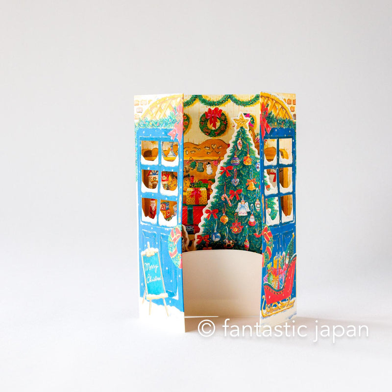 Christmas card Pop-up card -Christmas gift shop-