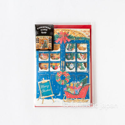 Christmas card Pop-up card -Christmas gift shop-