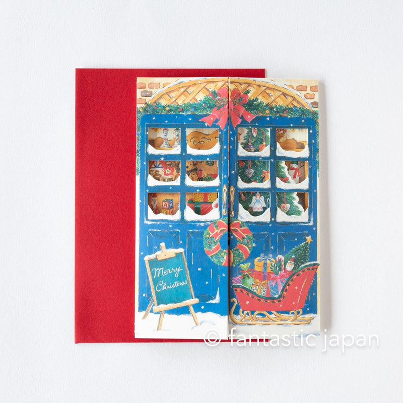 Christmas card Pop-up card -Christmas gift shop-