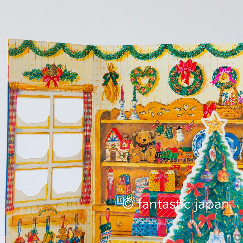 Christmas card Pop-up card -Christmas gift shop-