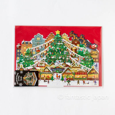 Christmas pop-up card -Christmas market-