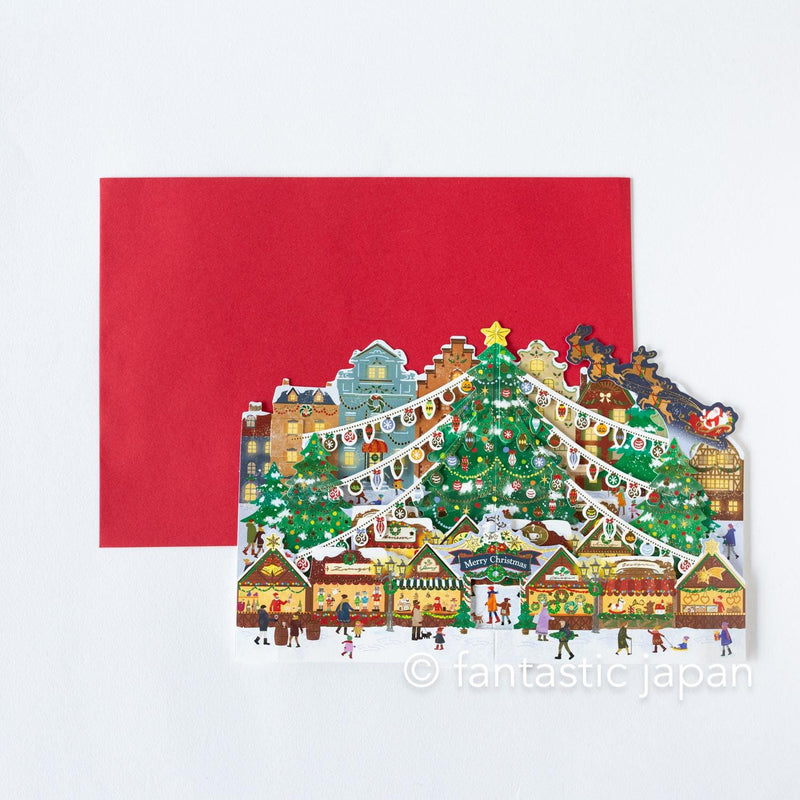 Christmas pop-up card -Christmas market-