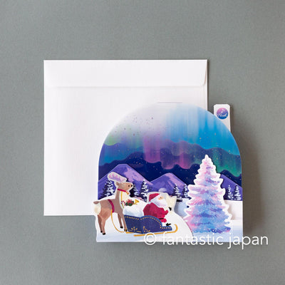 Melody and Light holiday card -Aurora night-