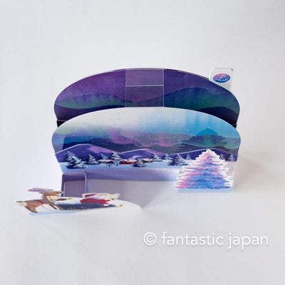 Melody and Light holiday card -Aurora night-
