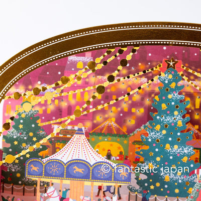 Melody and Light holiday card -Christmas market-