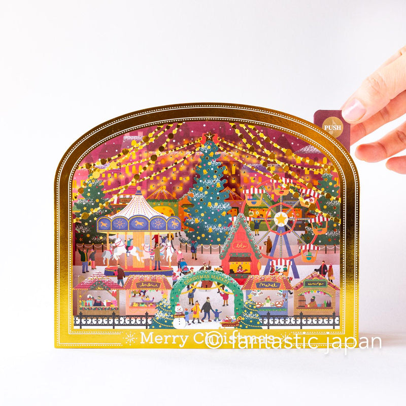 Melody and Light holiday card -Christmas market-