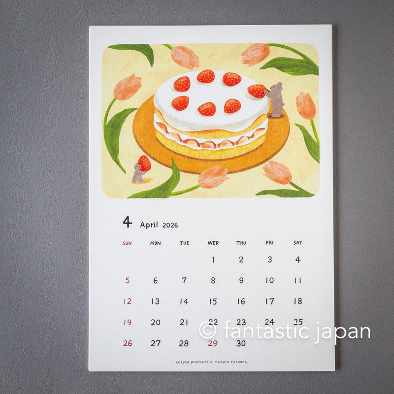 Mariko Fukuoka 2026 CALENDAR / A4 size / cozyca product