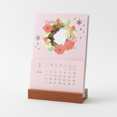 MIDORI | Layered seasonal desk calendar -flower-