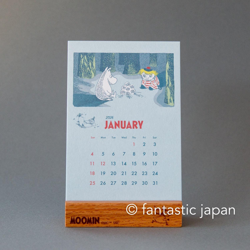 2026 MOOMIN Wooden Stand Desktop Calendar