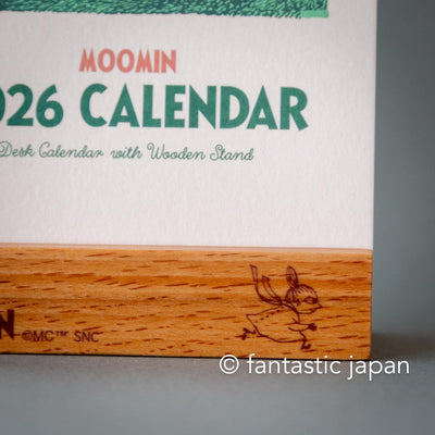 2026 MOOMIN Wooden Stand Desktop Calendar