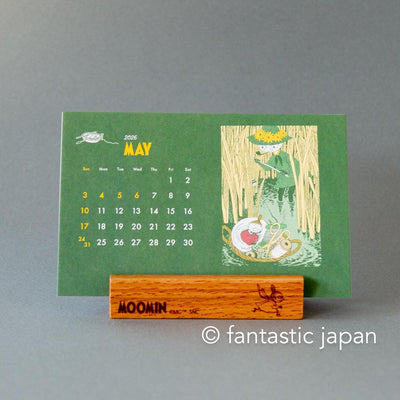 2026 MOOMIN Wooden Stand Desktop Calendar