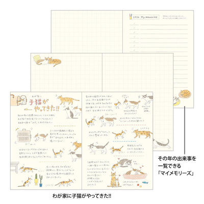 MIDORI | Pocket Diary Cat <A6>