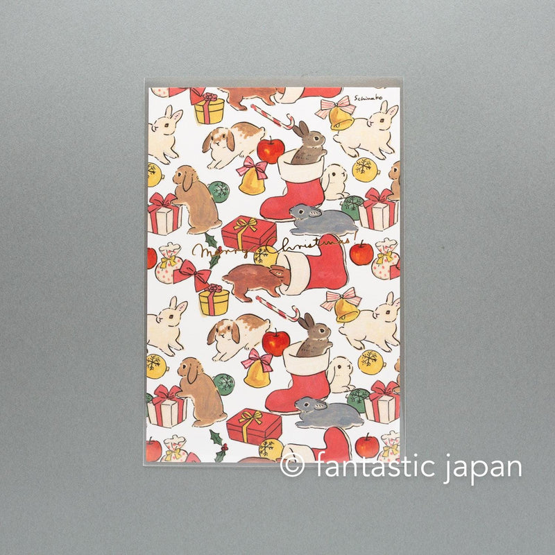 Schinako Moriyama post card -Full of rabbits-