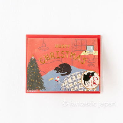 Christmas pop card / Mischievous Cat -Computer-