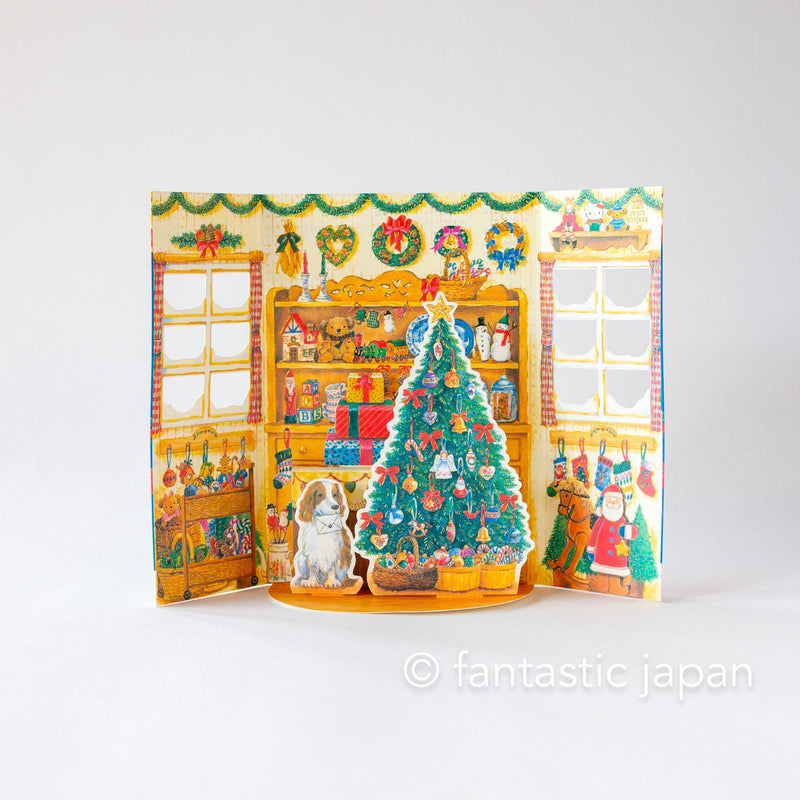 Christmas card Pop-up card -Christmas gift shop-