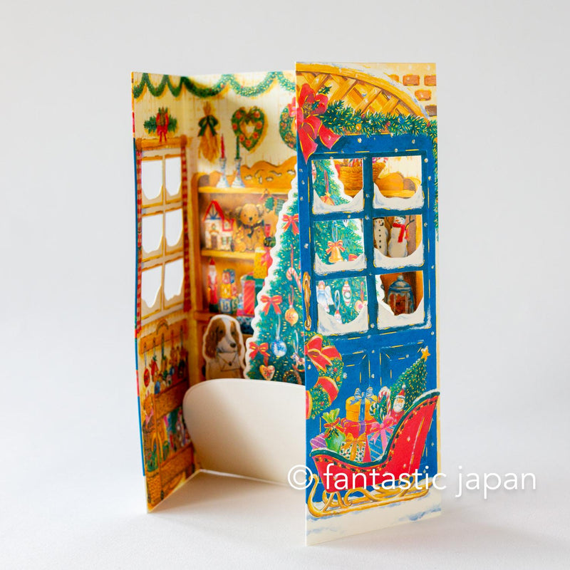 Christmas card Pop-up card -Christmas gift shop-