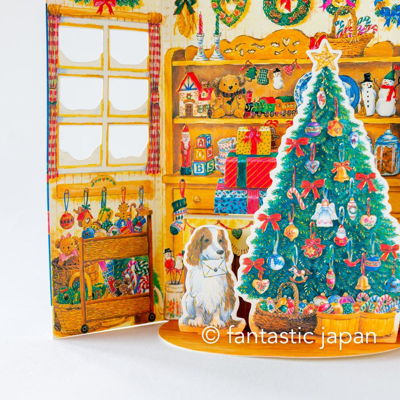 Christmas card Pop-up card -Christmas gift shop-