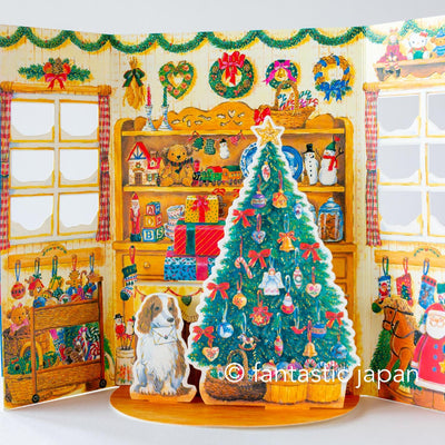 Christmas card Pop-up card -Christmas gift shop-