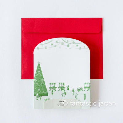 Christmas 3d laser cut card / Christmas Department Store