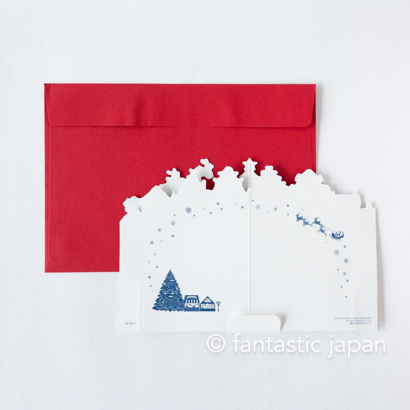 Christmas pop-up card -Christmas market-