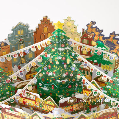 Christmas pop-up card -Christmas market-