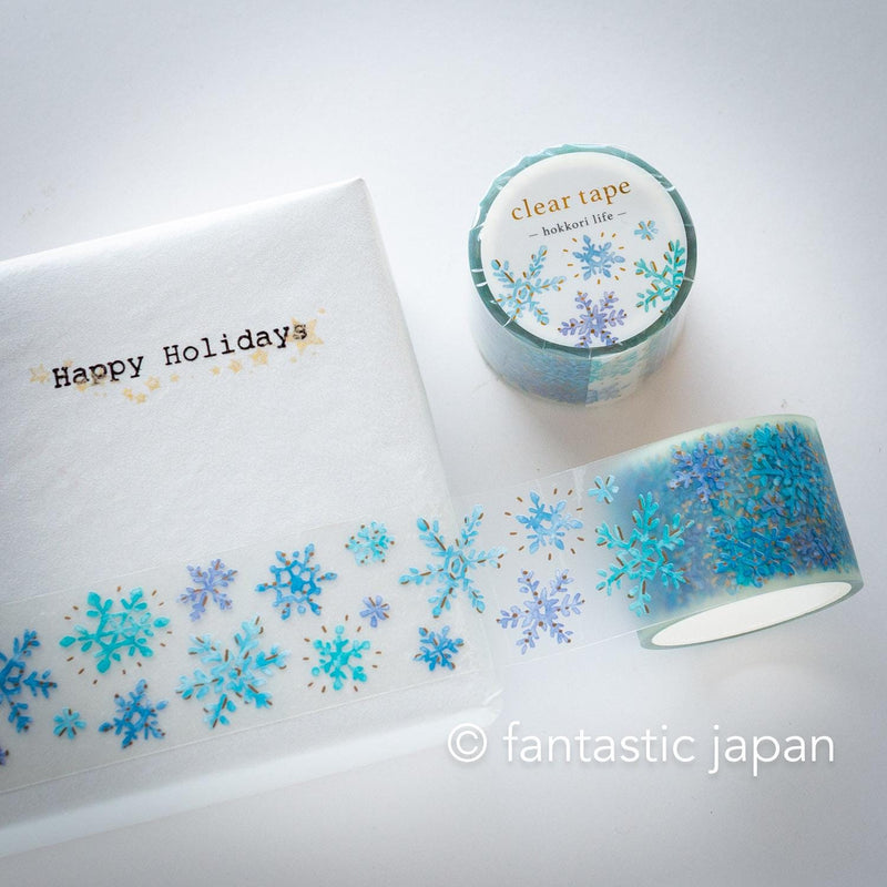 Gold Foil PET Clear tape / hokkori life -snow flake-