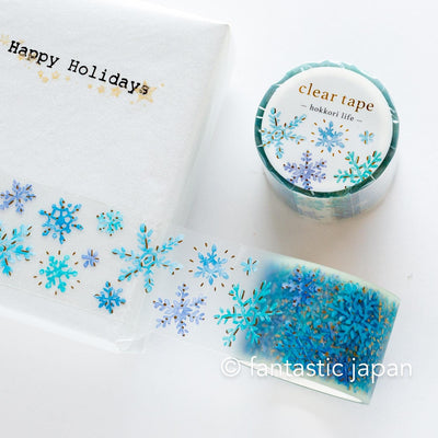 Gold Foil PET Clear tape / hokkori life -snow flake-