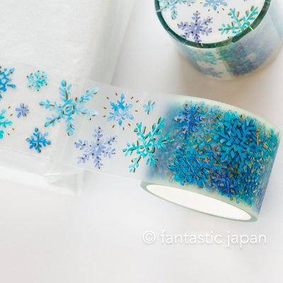 Gold Foil PET Clear tape / hokkori life -snow flake-