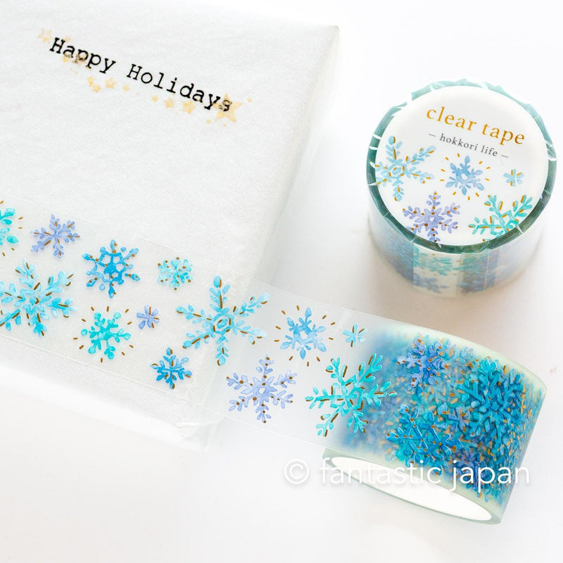Gold Foil PET Clear tape / hokkori life -snow flake-