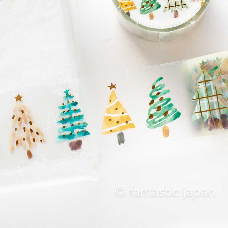 Gold Foil PET Clear tape / hokkori life -tree-