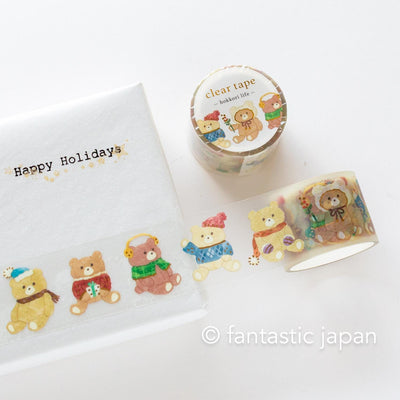Gold Foil PET Clear tape / hokkori life -bear-