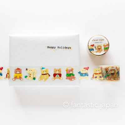 Gold Foil PET Clear tape / hokkori life -bear-