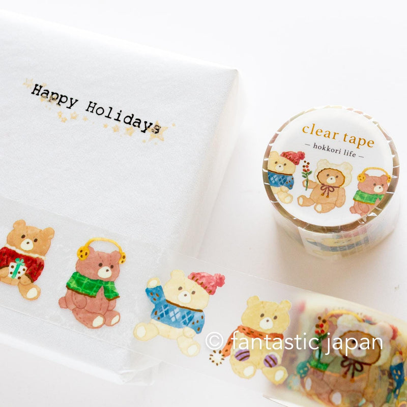 Gold Foil PET Clear tape / hokkori life -bear-