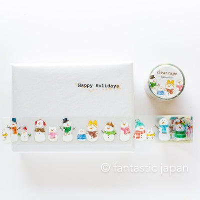 Gold Foil PET Clear tape / hokkori life -snowman-