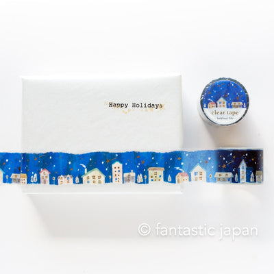 Gold Foil PET Clear tape / hokkori life -night town-