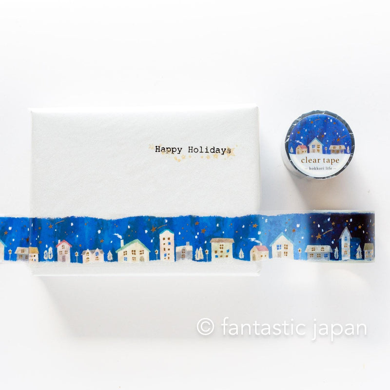 Gold Foil PET Clear tape / hokkori life -night town-