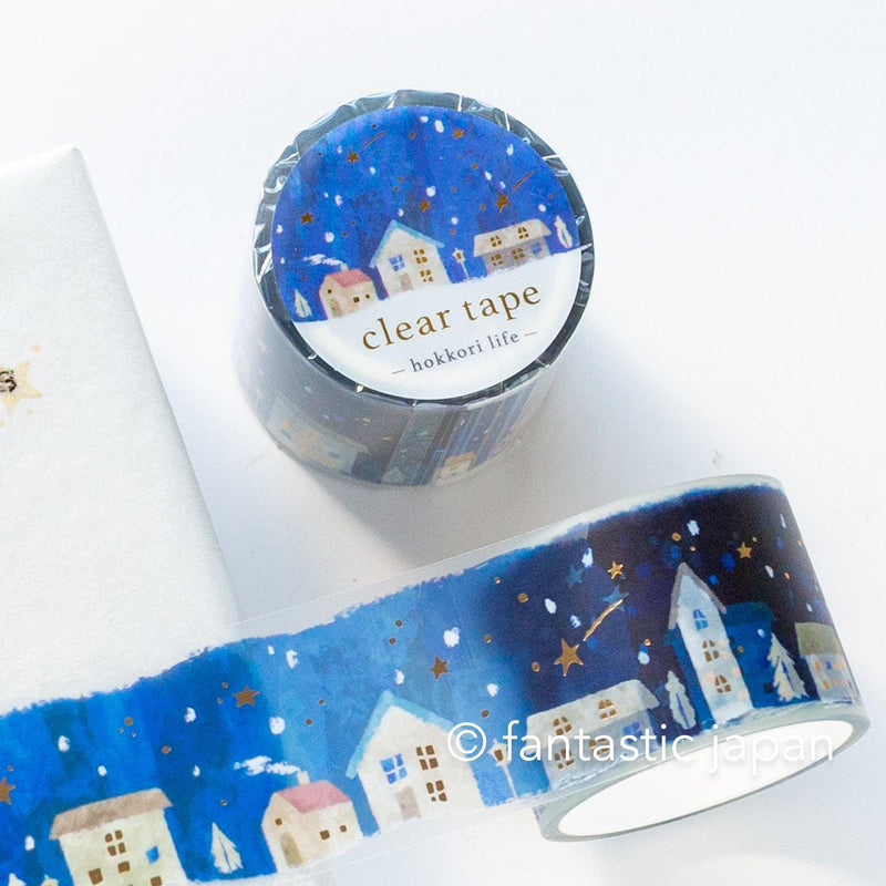 Gold Foil PET Clear tape / hokkori life -night town-