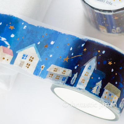 Gold Foil PET Clear tape / hokkori life -night town-