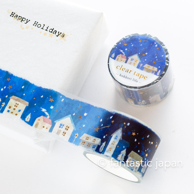 Gold Foil PET Clear tape / hokkori life -night town-