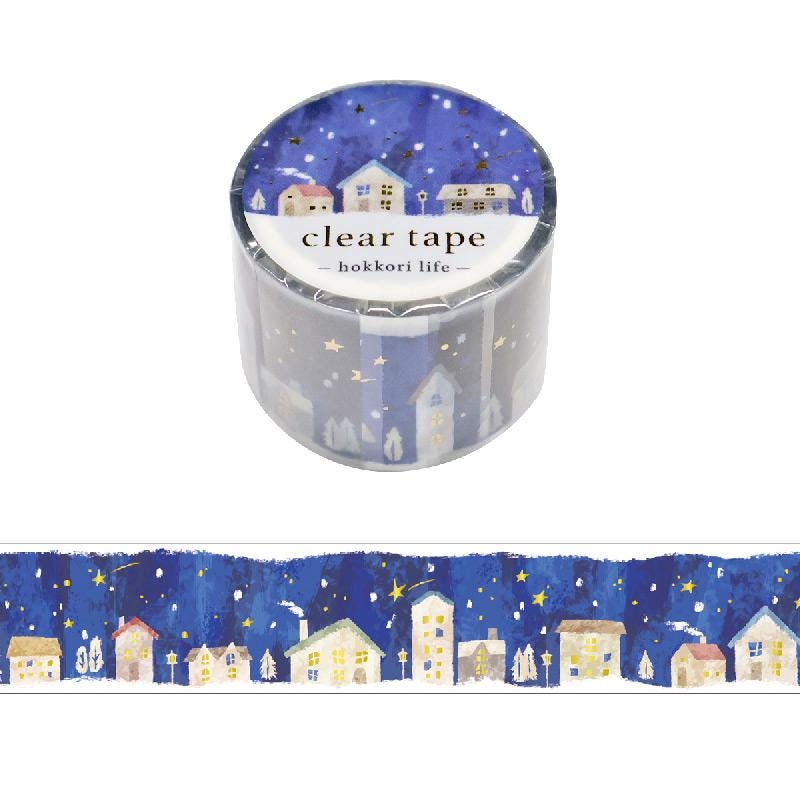 Gold Foil PET Clear tape / hokkori life -night town-