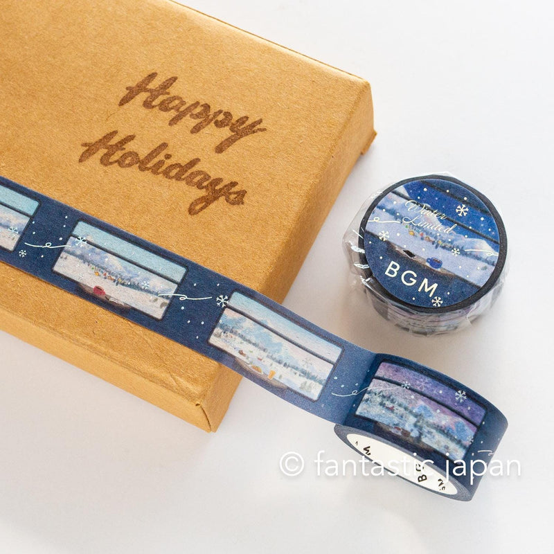 bgm2025 winter limited Masking Tape -Sleeper Train for Snow Scenery-