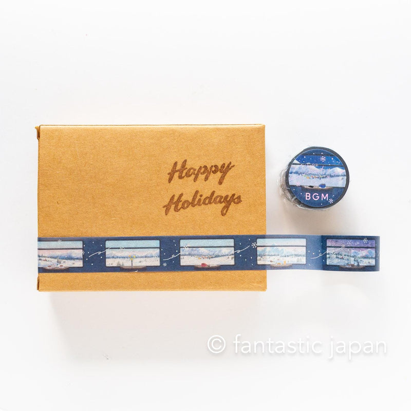 bgm2025 winter limited Masking Tape -Sleeper Train for Snow Scenery-