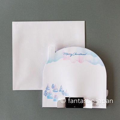 Melody and Light holiday card -Aurora night-